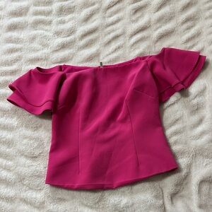 Eliza J Fuchsia Off-Shoulder Blouse